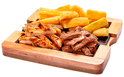 Tábua de Carne, Frango e Mandioca