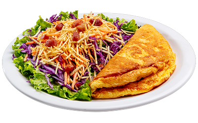 Salada Crocante com Omelete