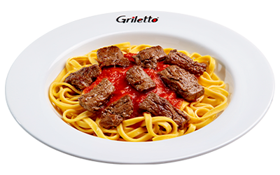 Talharim com Tiras de Carne