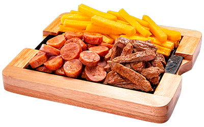 Tábua de Toscaninha com Carne e Polenta